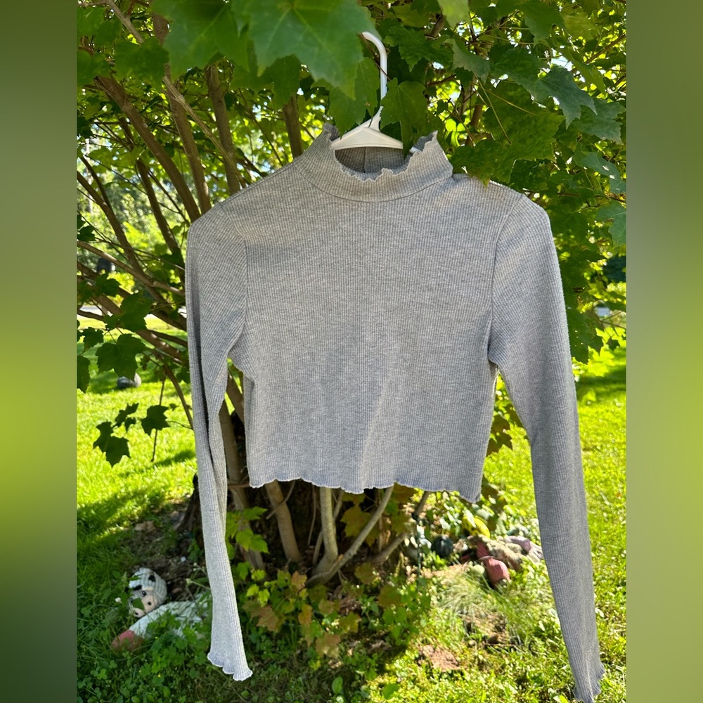 Aerie cropped rib turtleneck